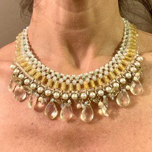 Beaded Choker and Matching Drop Earrings
